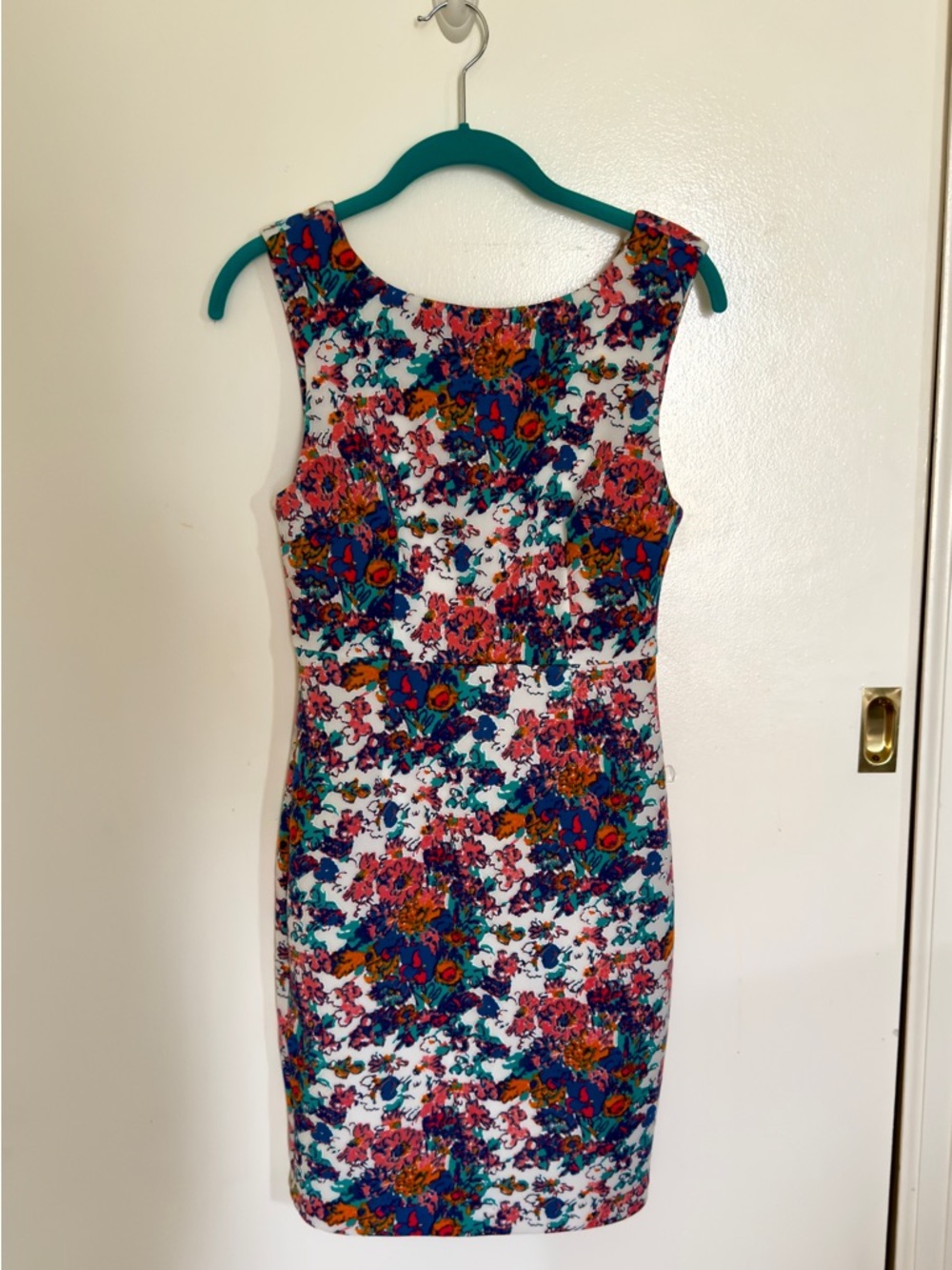 Tracy Reese Sleeveless Floral Sheath Dress in White, Blue, Pink, Orange